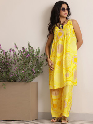 LIBAS Women Ethnic Top Palazzo Set