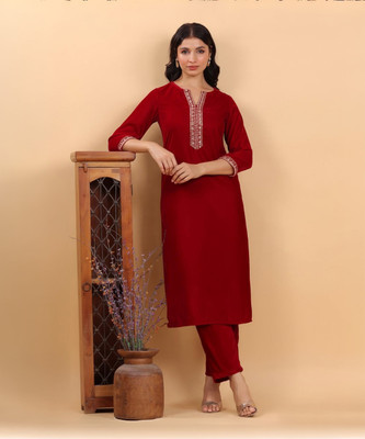 Janasya Women Kurta Pant Set
