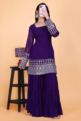 TILKI Women Kurti Sharara Dupatta Set