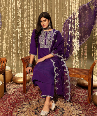 Indo Era Women Kurta Pant Dupatta Set