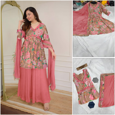 SHREE HARI CLOTH Women Kurti Palazzo Dupatta Set