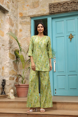 Leriya Fashion Tunic Palazzos Co-ords Set