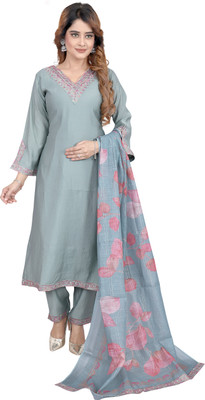 Desidrapes Women Kurta Pant Dupatta Set