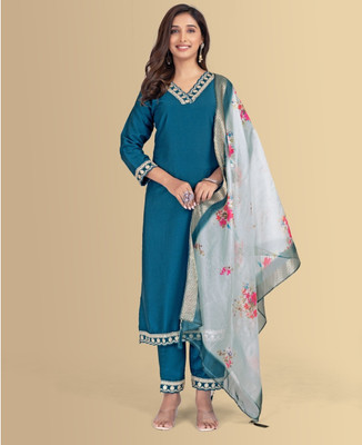 Shyam Fashion Women Kurti Pant Attached Dupatta Set