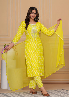 JIVANSH FAB Women Kurta Pant Dupatta Set
