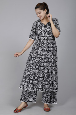 Unique Fab Women Kurta Palazzo Dupatta Set
