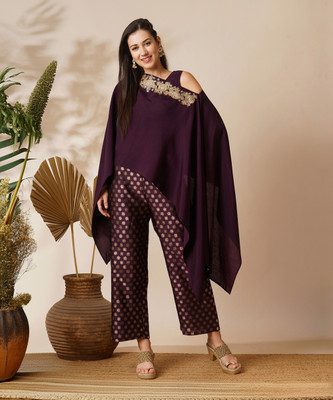 Globus Women Ethnic Top Pant Set