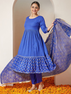 Janasya Women Kurti Pant Dupatta Set