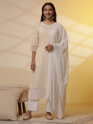 Aurelia Women Kurta Palazzo Dupatta Set