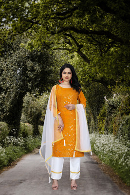 HOC's Women Kurta Pant Dupatta Set