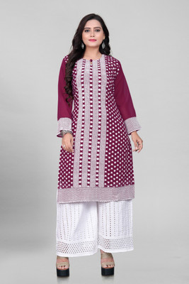 Gold Art Fashion Women Kurta Palazzo Set