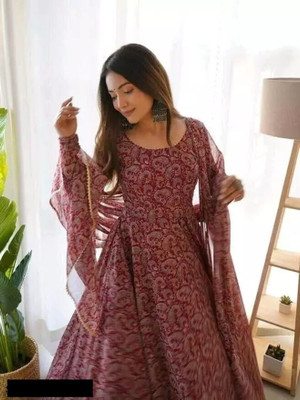 HouseOfCommon Women Ethnic Top Dupatta Set