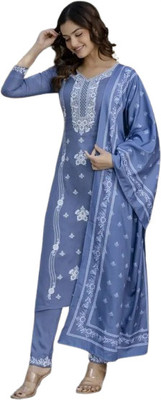 NIRAENTERPRISE Women Kurti Pant Dupatta Set
