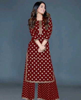 hitanshu creation Women Kurti Palazzo Set
