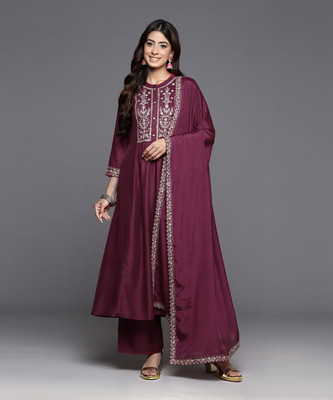 LIBAS Women Kurta Palazzo Dupatta Set