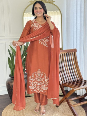 Rinaaz Women Kurti Pant Attached Dupatta Set