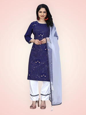 HOC's Women Kurta Palazzo Dupatta Set