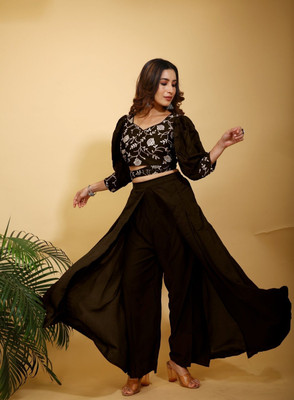 BharatTrendzz Women Ethnic Top Palazzo Set