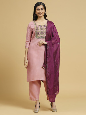 BHUMIKA CREATION Embroidered Kurta, Trouser/Pant & Dupatta Set