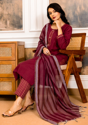 BILANZA Women Kurti Pant Dupatta Set