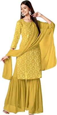 Parevadi Fashion Women Kurta Sharara Dupatta Set
