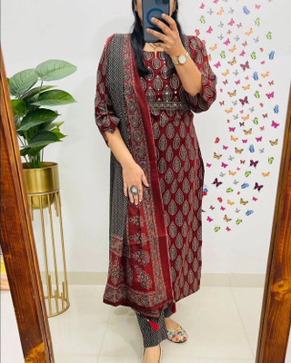 SILA SILAYA Women Kurta Pant Attached Dupatta Set