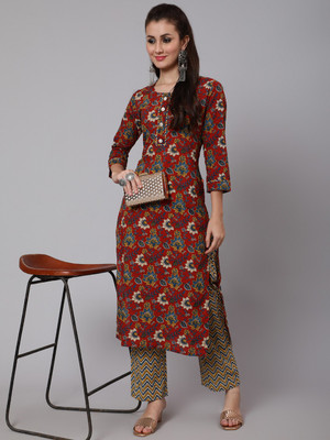 GLAM ROOTS Women Kurta Palazzo Set