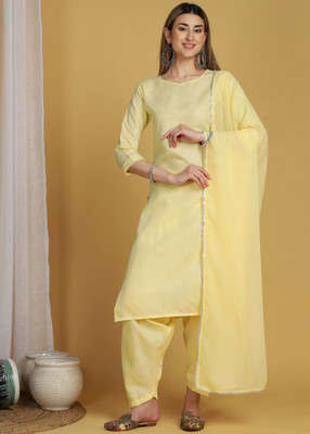 TRAHIMAM Women Kurta Patiala Dupatta Set