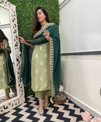 Gosriki Women Kurta Pant Dupatta Set