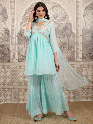 Vishudh Women Kurta Sharara Set