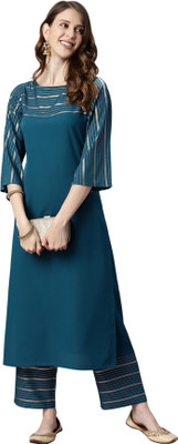 Janasya Women Kurta Palazzo Set