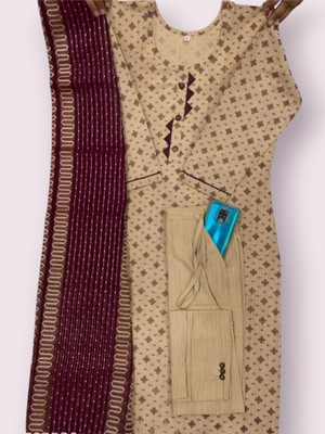 Leafhandlooms Women Kurta Pant Dupatta Set