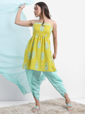 Vishudh Women Ethnic Top Dhoti Pant Set