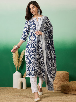 Vastramyaa Women Kurta Pant Attached Dupatta Set