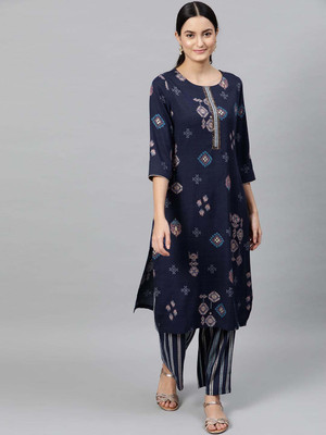 INDO STREET Women Kurta Palazzo Set
