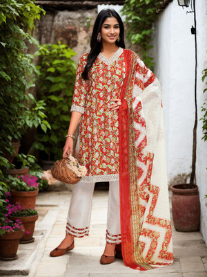 ANOUK Women Kurta Palazzo Dupatta Set