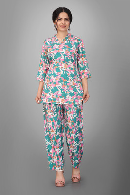 MAHADEV Women Ethnic Top Pant Set