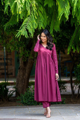 PFK Women Kurta Pyjama Set