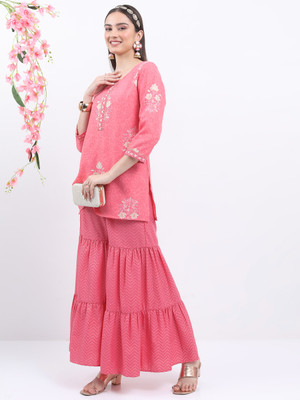 Vishudh Women Kurta Sharara Set