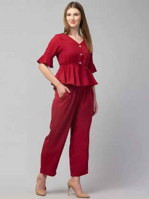 Tanushk Women Ethnic Top Palazzo Set