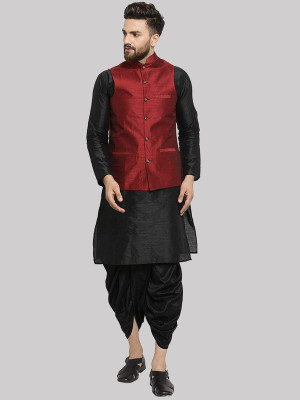 Royal Kurta Men Kurta Dhoti Ethnic Jacket Set