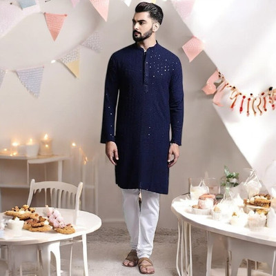Qtsy Men Kurta Pyjama Set