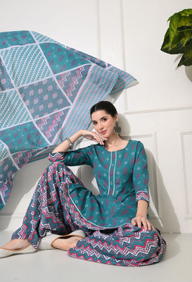 METAFAB Women Kurti Patiala Dupatta Set