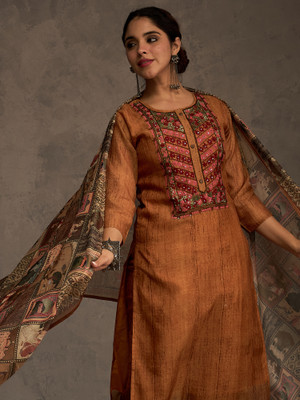 Indo Era Women Kurta Pant Dupatta Set