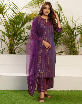 Divastri Women Kurta Palazzo Dupatta Set