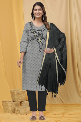 AL RAZAB Embroidered Kurta, Trouser/Pant & Dupatta Set