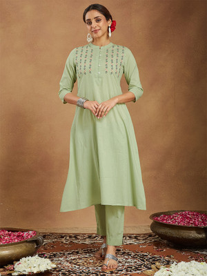 Janasya Women Kurti Pant Set