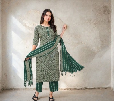 Tikkar Women Kurti Pant Dupatta Set