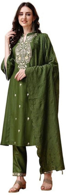 Varamya Women Kurta Pant Dupatta Set