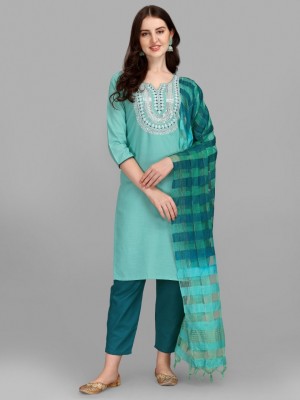 Diva's Choice Embroidered Kurta, Trouser/Pant & Dupatta Set